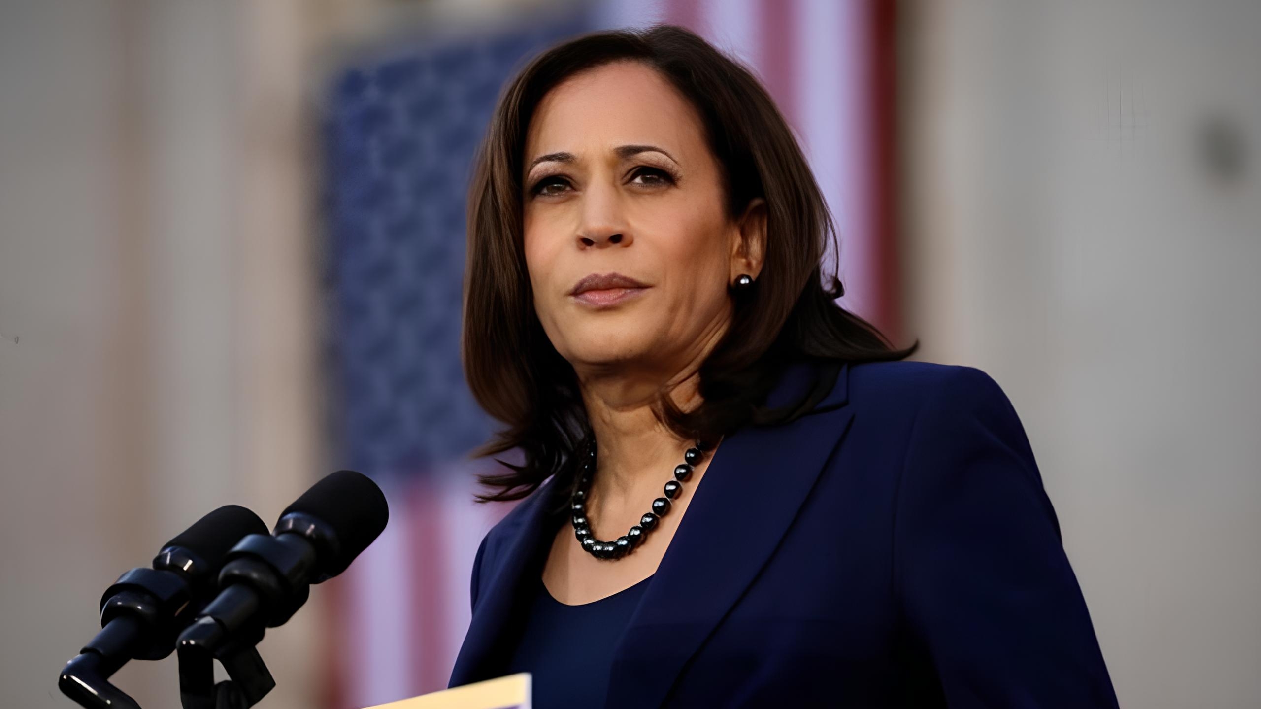 Kamala Harris pede apoio dos democratas em meio à crise