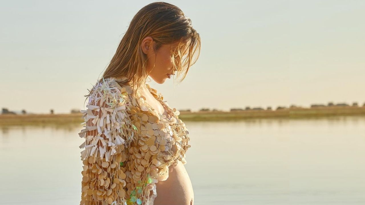 Virgínia faz ensaio fotográfico gestante de seu terceiro filho