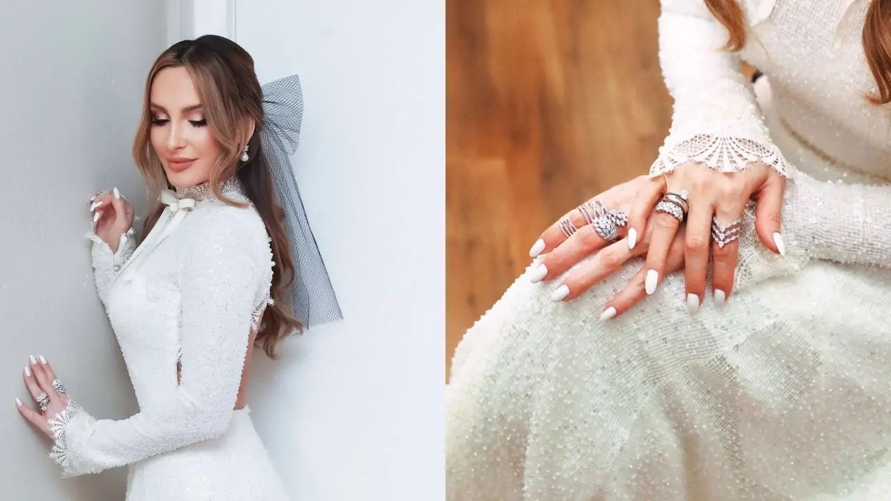 Claudia Leitte mostra destalhes do vestido usado para renovar os votos