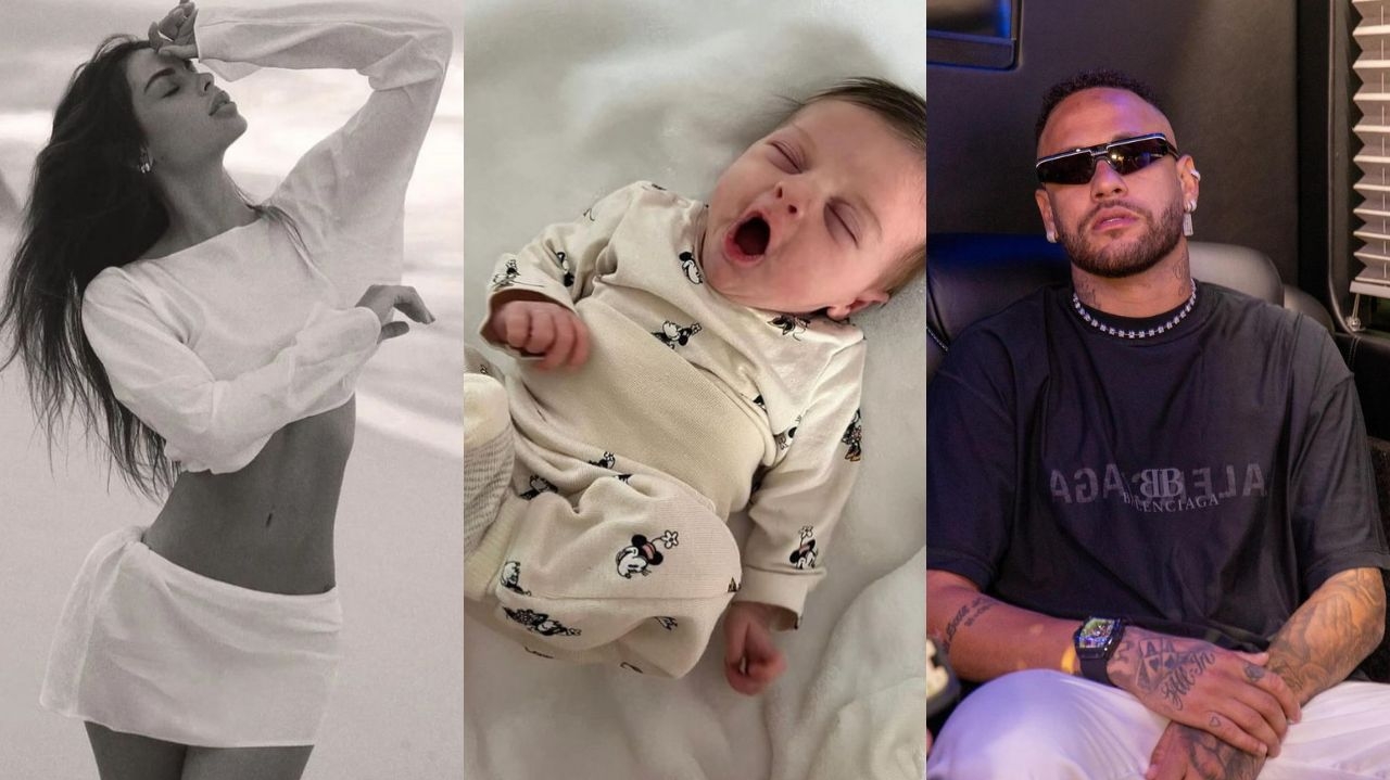 Amanda Kimberlly e Neymar celebram mêsversário da filha