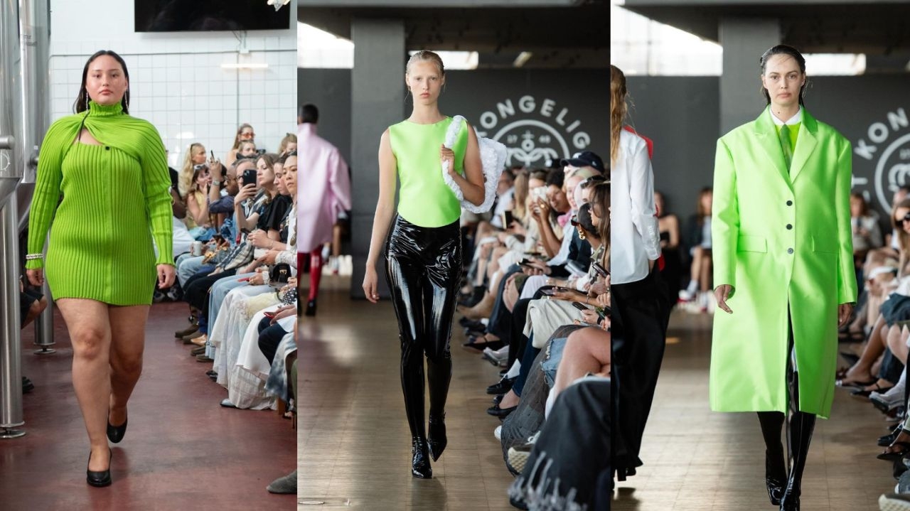 Copenhagen Fashion Week: verde brat ganha destaque no primeiro dia de evento