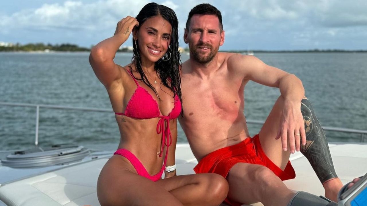 Antonela Roccuzzo compartilha fotos de passeio de barco feito em família