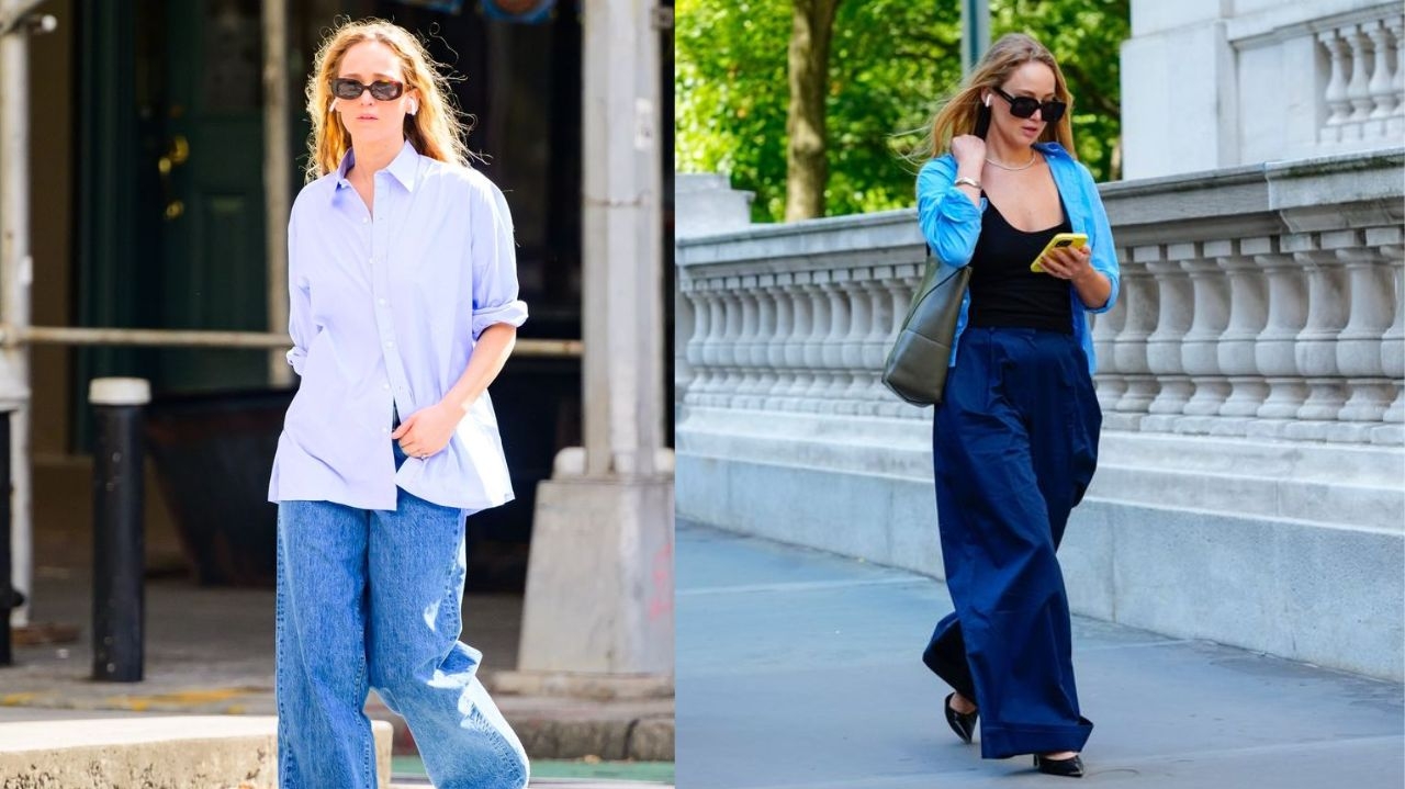 Calça baggy é o que não pode faltar no guarda-roupa de  Jennifer Lawrence