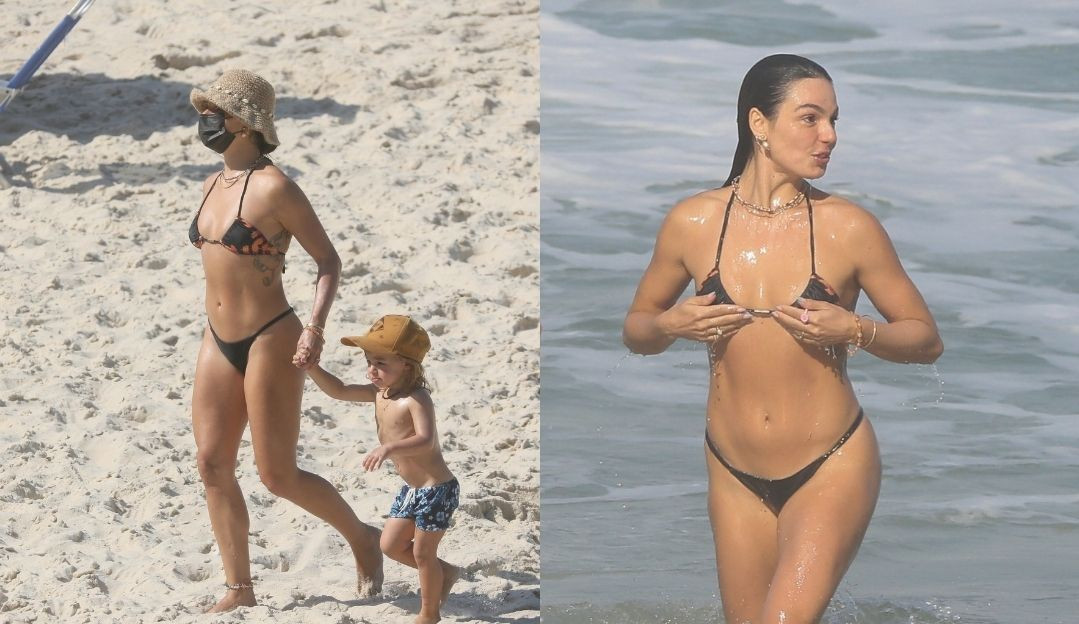 Isis aproveita calor e curte dia de praia