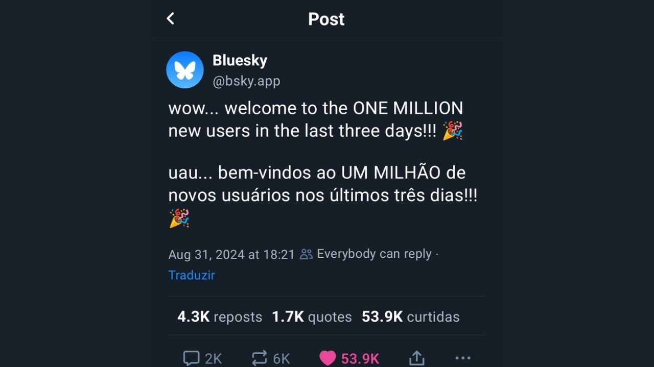 Bluesky atrai milhões de brasileiros em busca de alternativa ao X