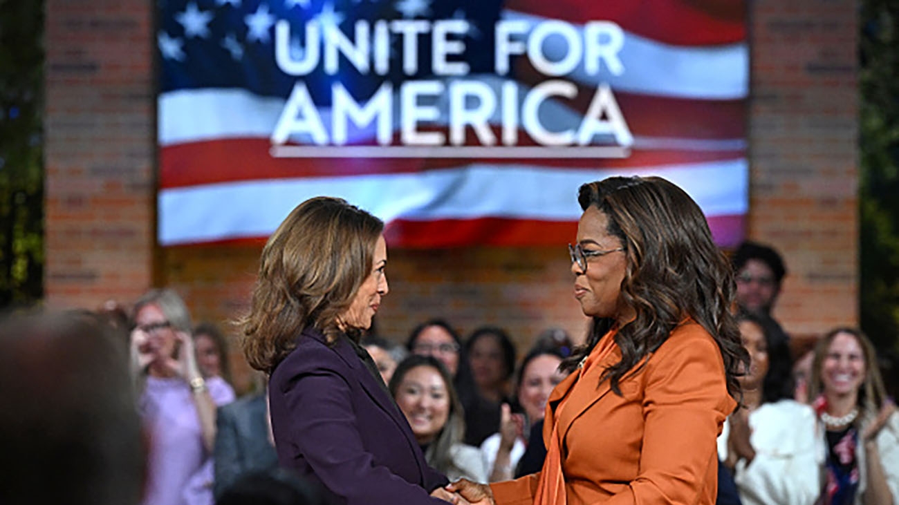 “Se invadir minha casa será baleada”, diz Kamala Harris durante evento com Oprah