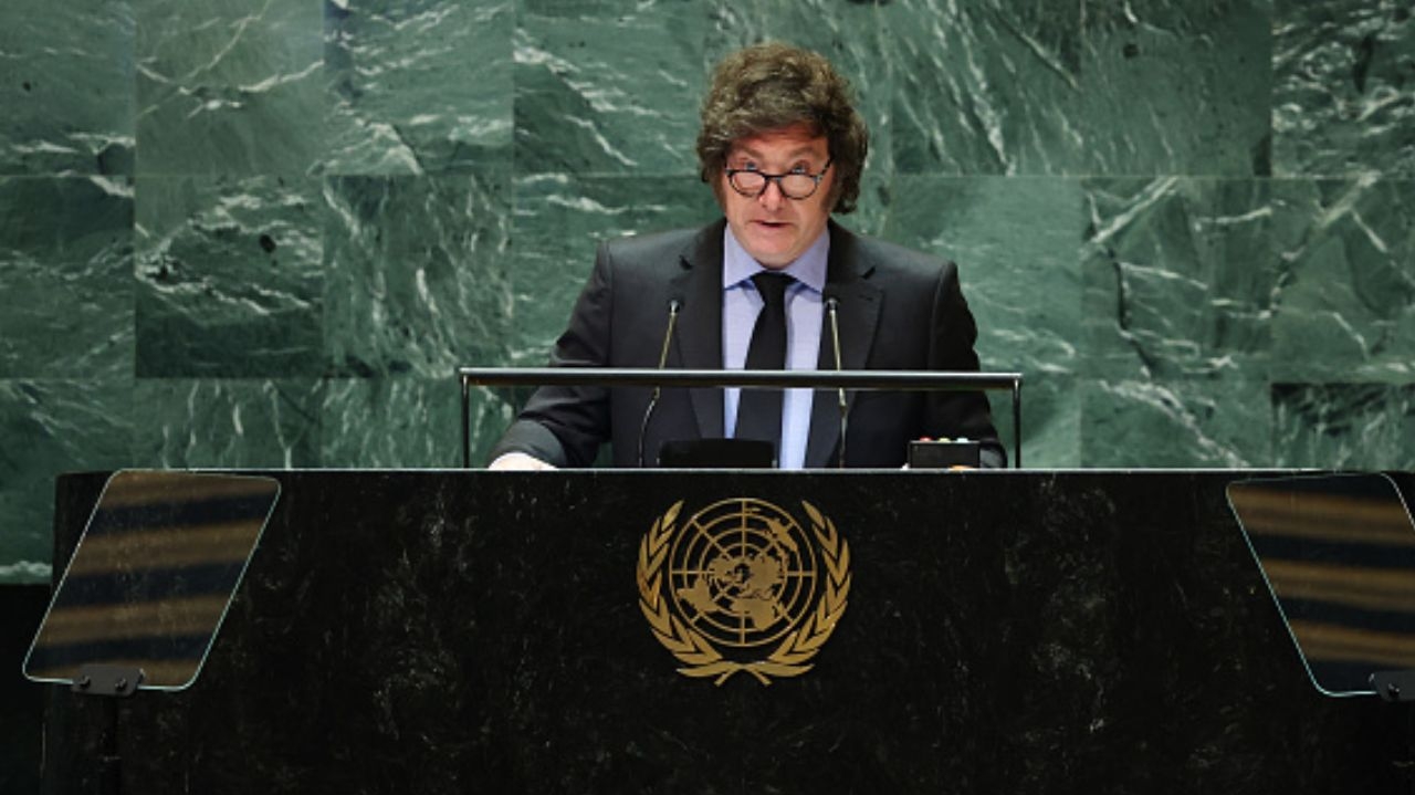 Milei está sendo acusado de plagiar palavras do discurso feito na ONU