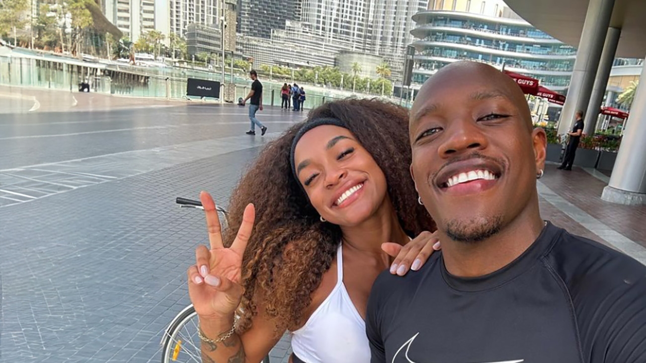 Patrícia Ramos posta #Tbt com o namorado, jogador de futebol na Arábia Saudita