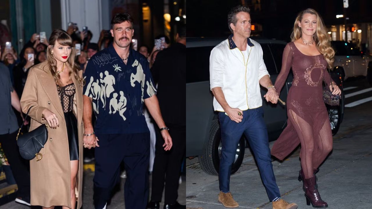 Taylor Swift e namorado se encontram com Ryan Reynolds e Blake Lively para jantar descontraído