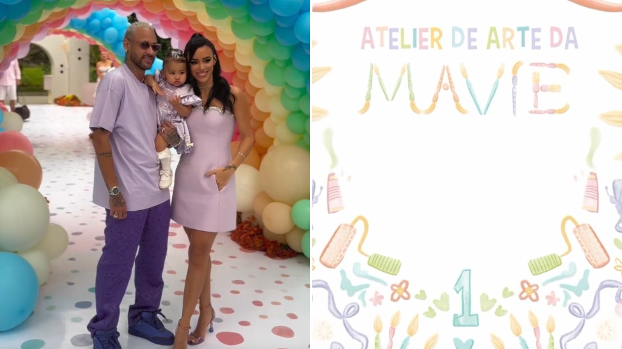 Bruna Biancardi e Neymar celebram o primeiro aniversário da filha, Mavie