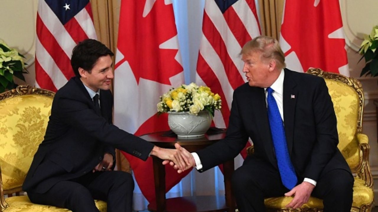 Donald Trump janta com o primeiro-ministro do Canadá Justin Trudeau