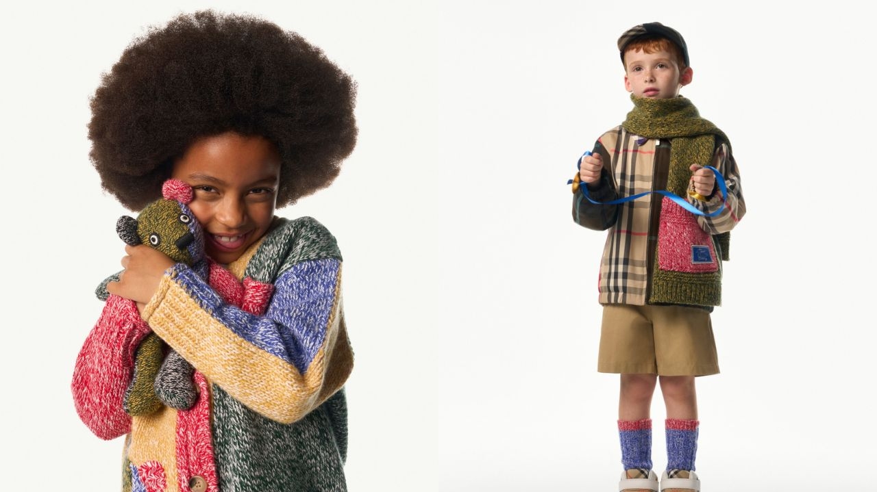 Burberry lança coleção infantil com sobras de tecidos de antigas coleções