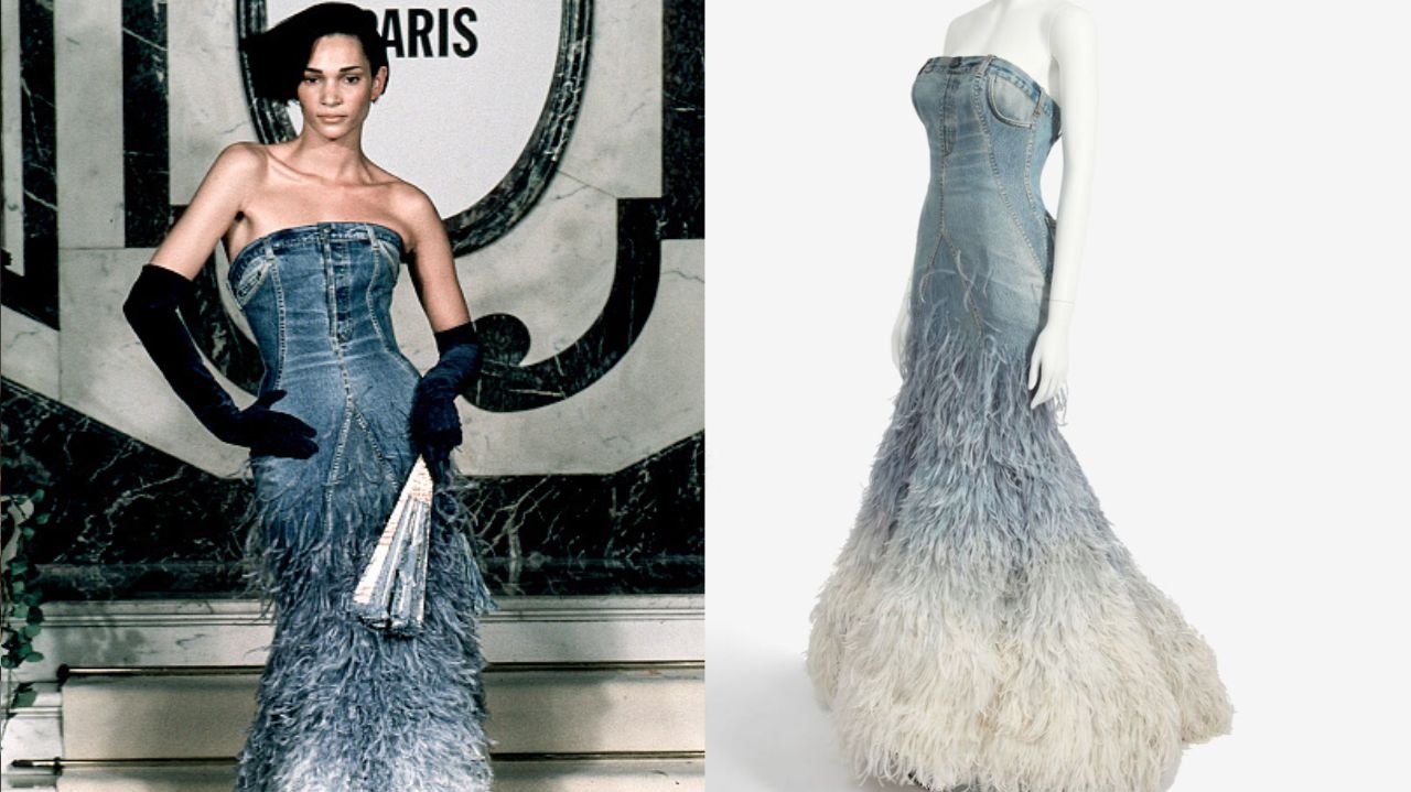 Vestido jeans de Jean Paul Gaultier é leiloado por R$2,4 milhões