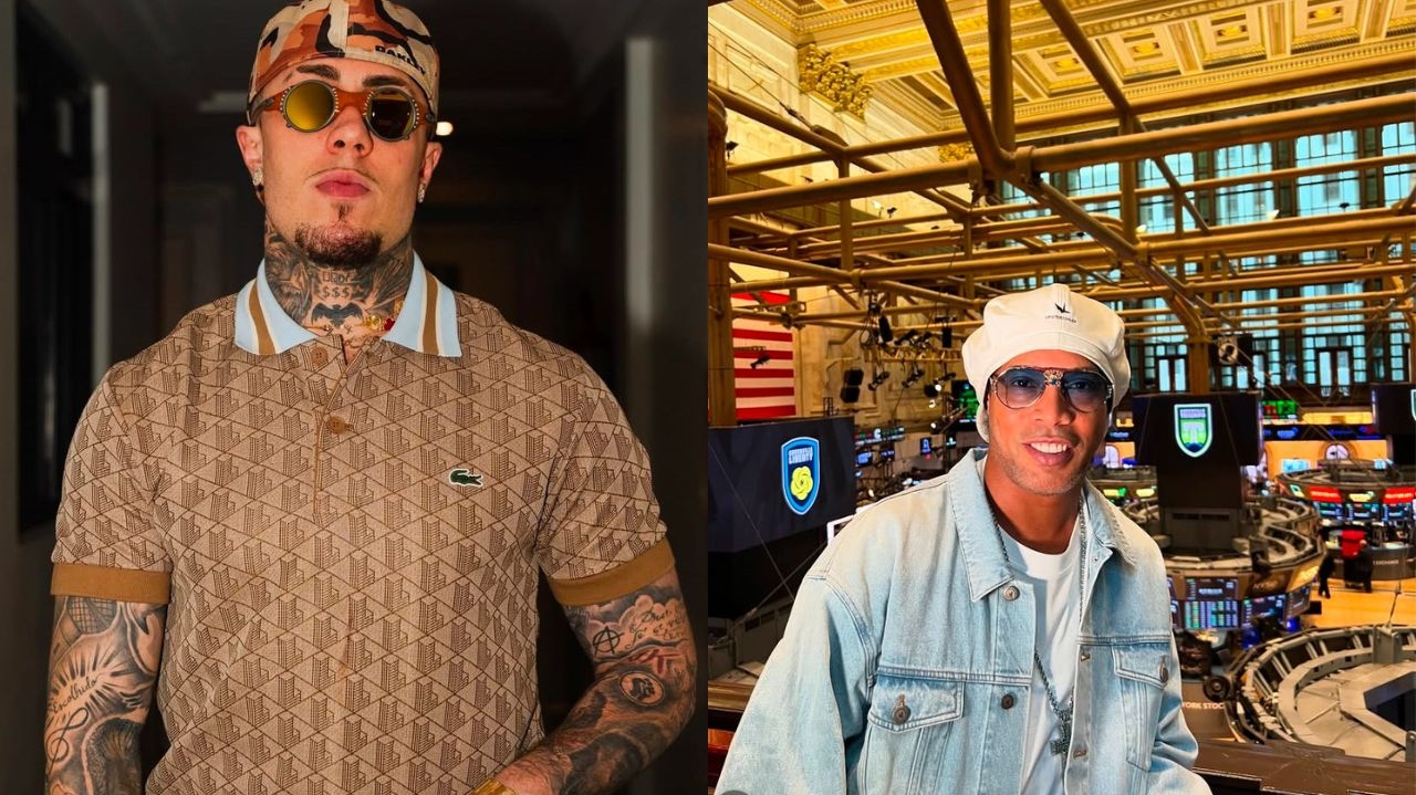 Ronaldinho Gaúcho mostra rebolado ao lado de MC Daniel durante festa em Pernambuco