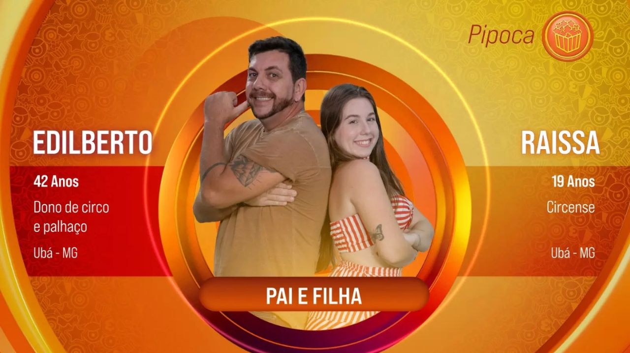 BBB 25: Edilberto e Raissa são a segunda dupla confirmada no programa