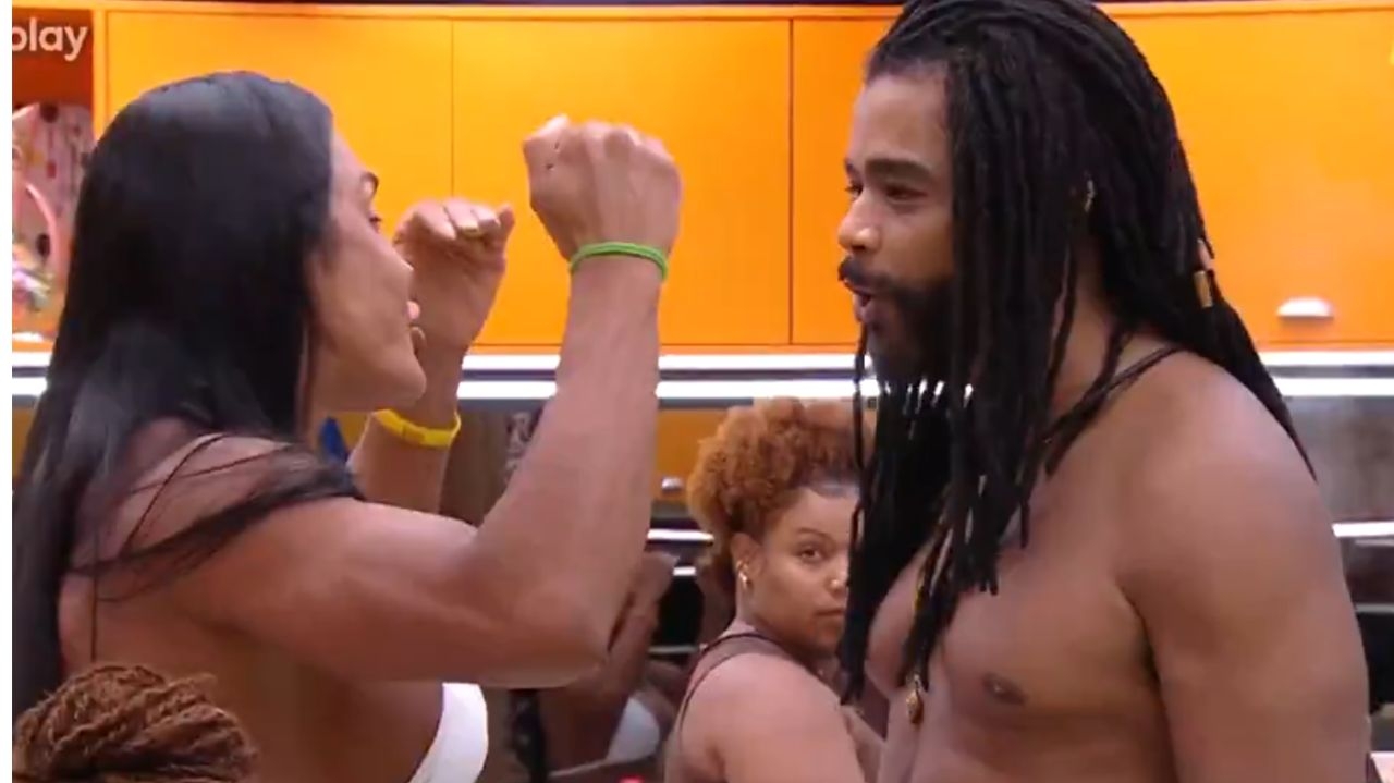 BBB 25: Diogo Almeida e Gracyanne Barbosa discutem na cozinha da casa