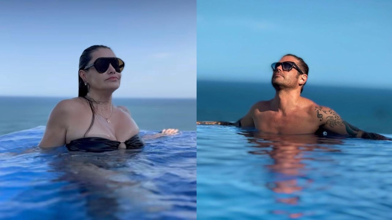 Amiga de Wanessa Camargo é flagrada em piscina ao lado de Dado Dolabella