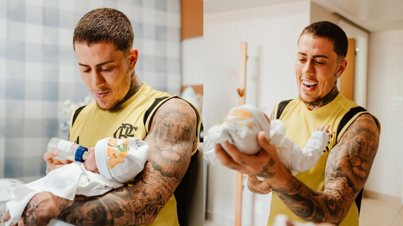 MC Daniel compartilha mais registros ao lado do filho recém nascido
