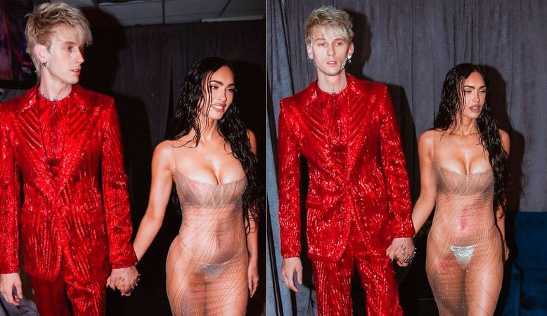 Megan Fox aposta em look transparente para o VMA 2021