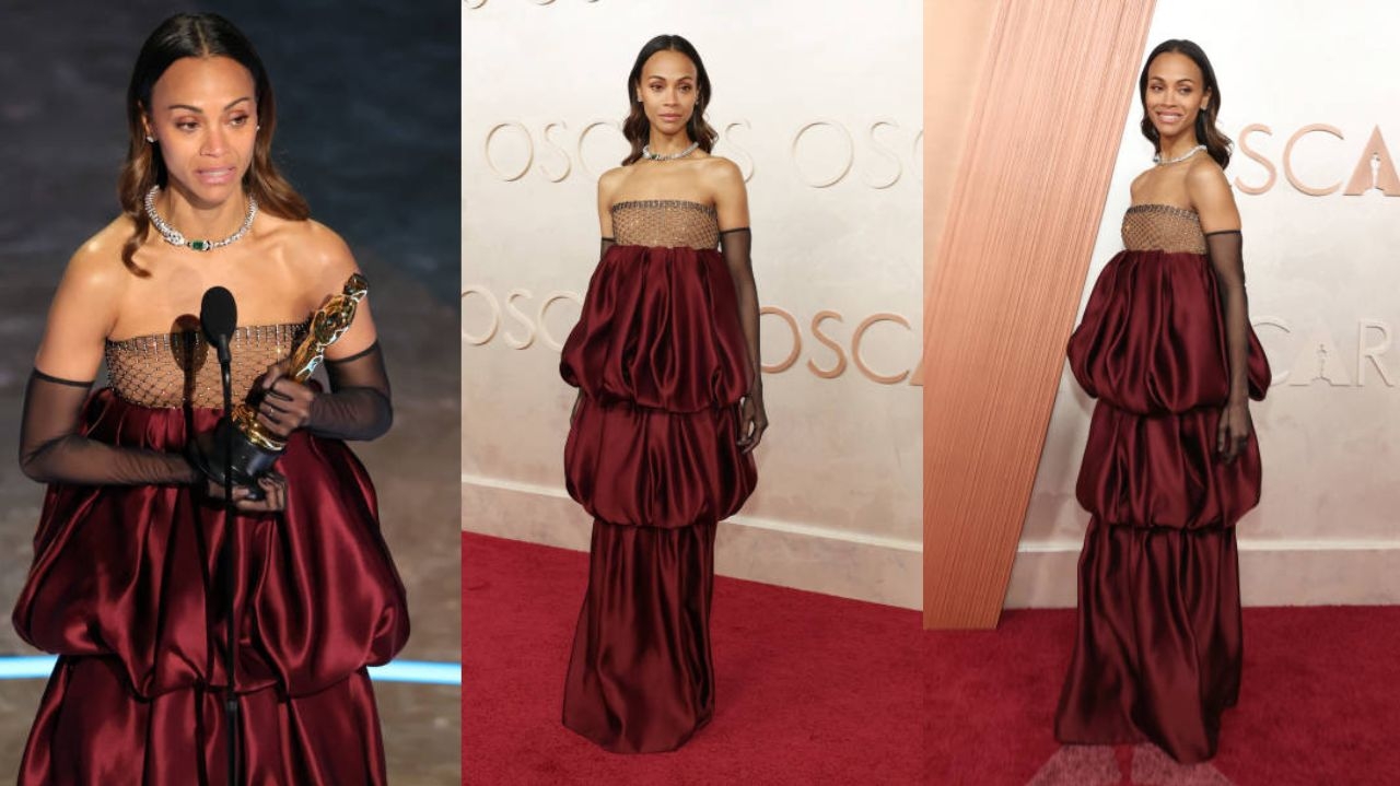 Oscar 2025: confira o look de Zoe Saldaña para o evento