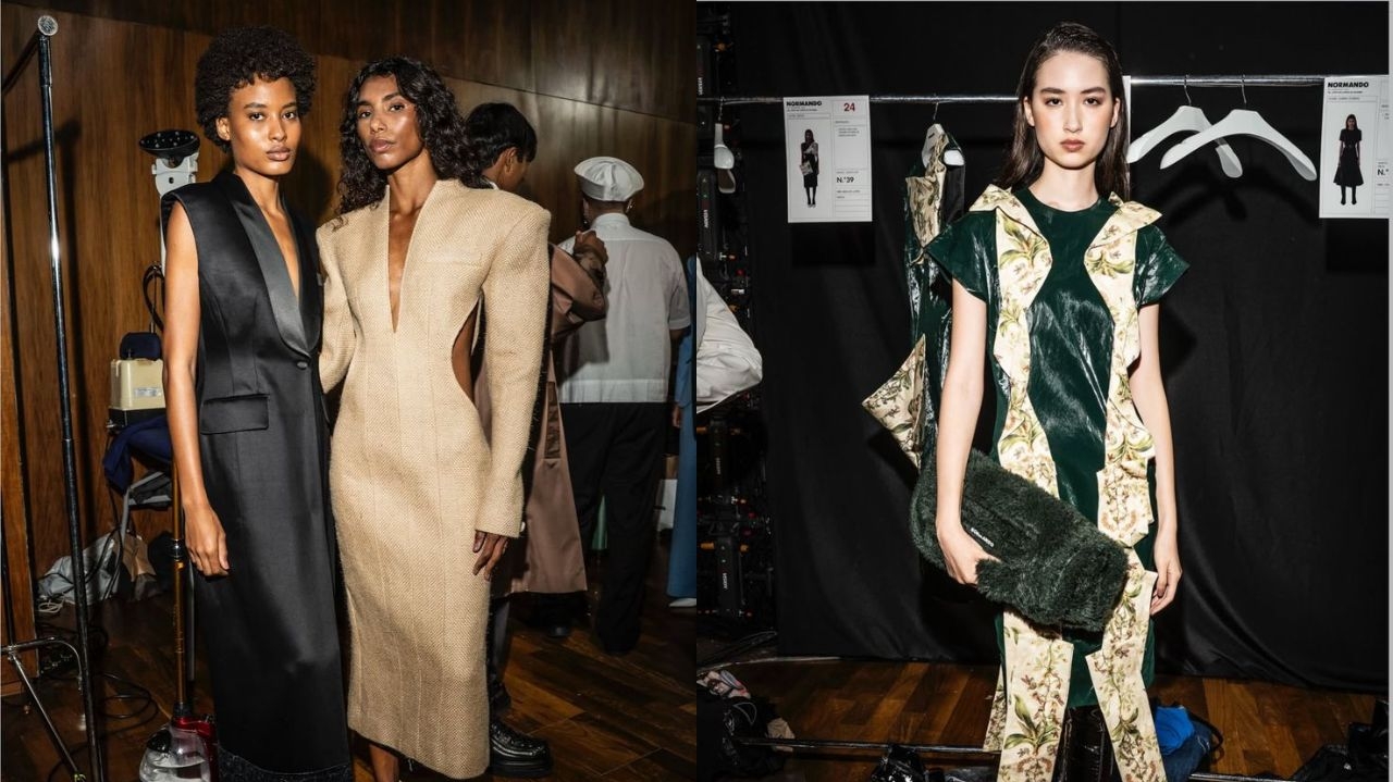 Normando reinventa o inverno com alfaiataria, látex e lingerie