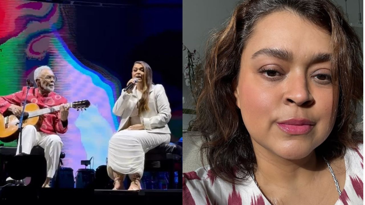 Preta Gil canta com o pai, Gilberto Gil, em São Paulo e emociona os fãs