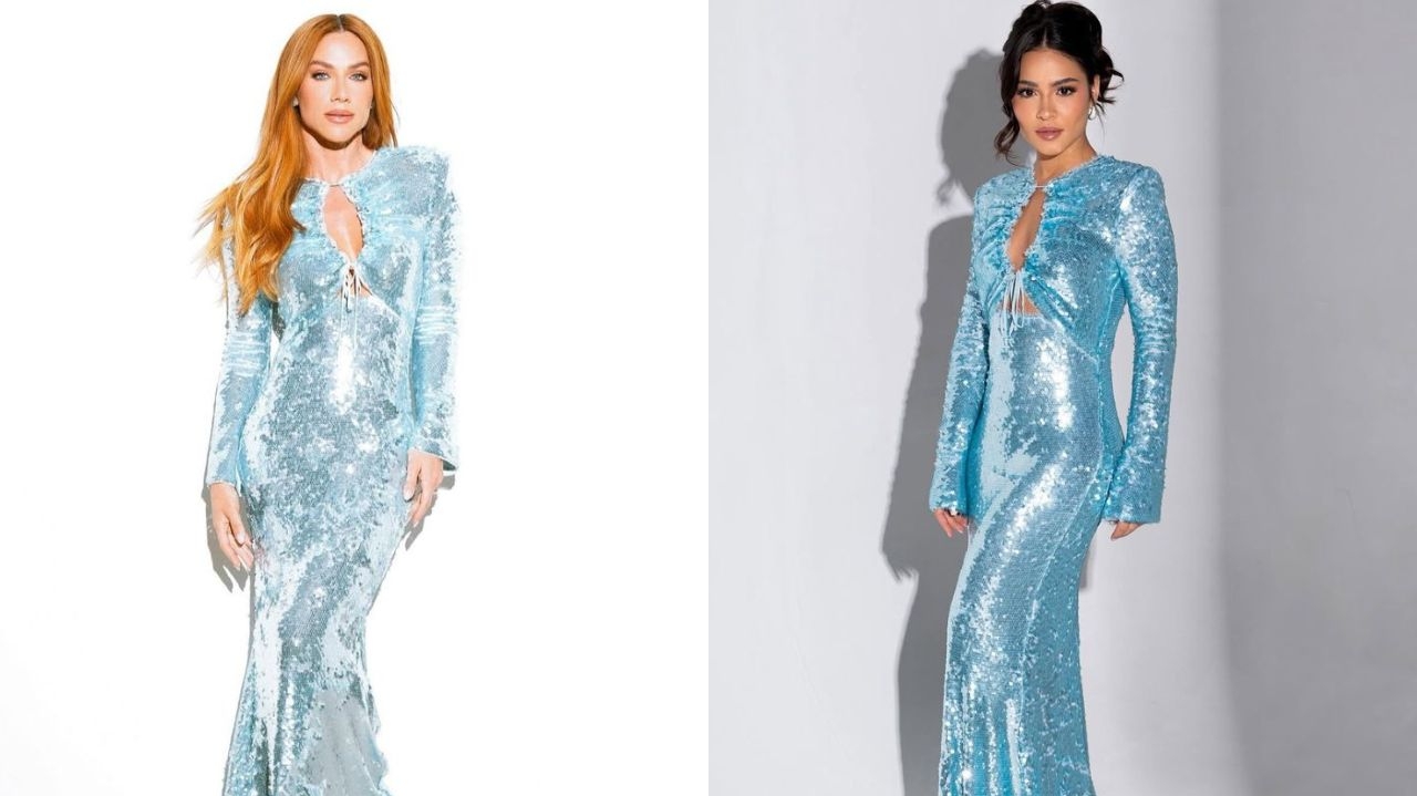 Giovanna Ewbank e Giullia Buscacio surpreendem ao usar o mesmo look em festa da Globo