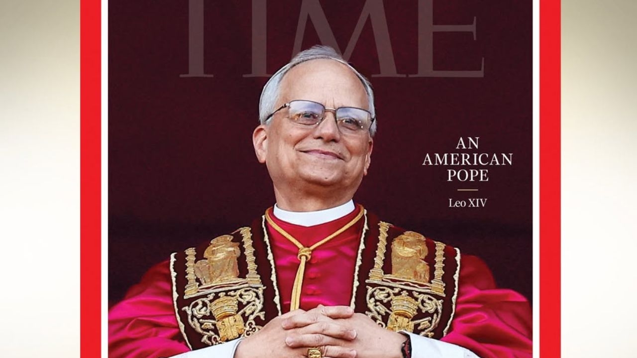 Papa Leão XIV é destaque na capa ilustrada da revista Time para a próxima edição