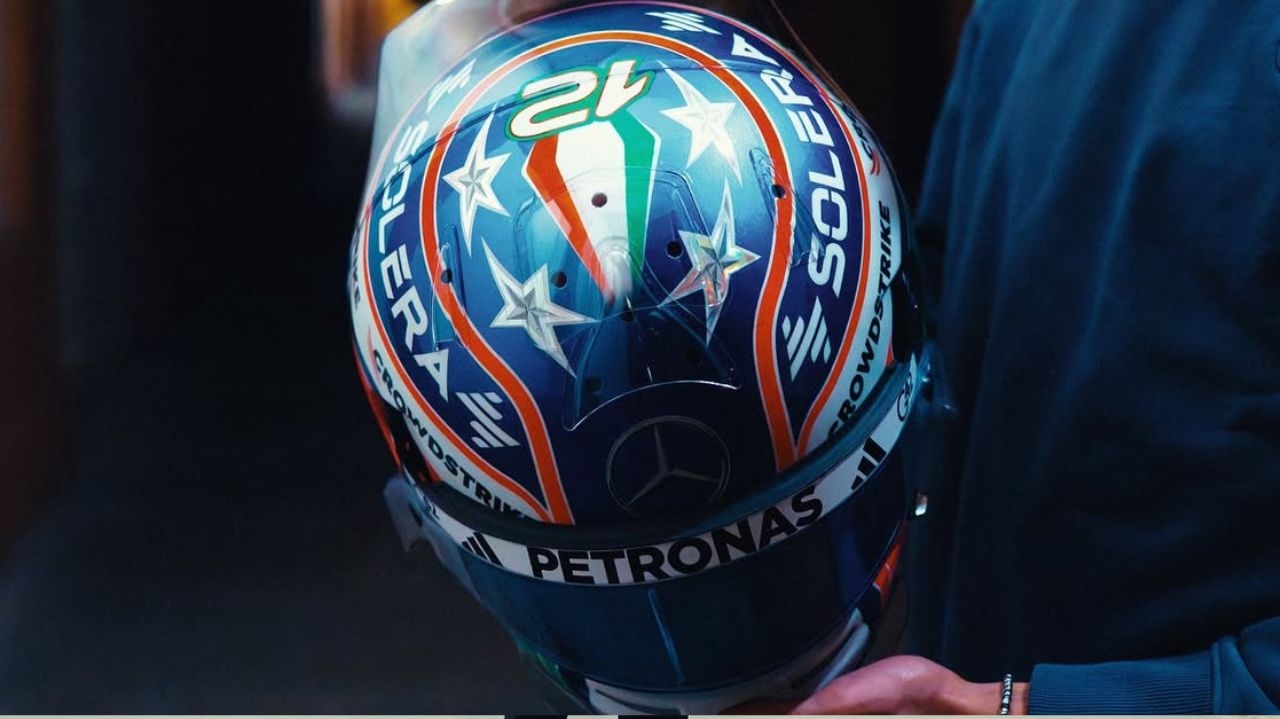 Antonelli presta homenagem a Senna e à Itália com novo capacete no GP de Ímola