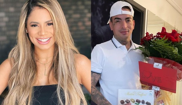 Após chegar de viagem Lexa é surpreendida por MC Guimê