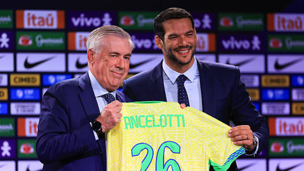 Equador e Brasil empatam em estreia de Carlo Ancelotti no comando da seleção