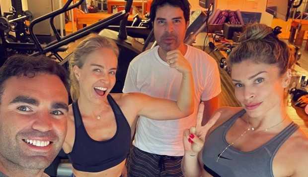 Angélica compartilha dia de exercício com os amigos e fala sobre acidente passado