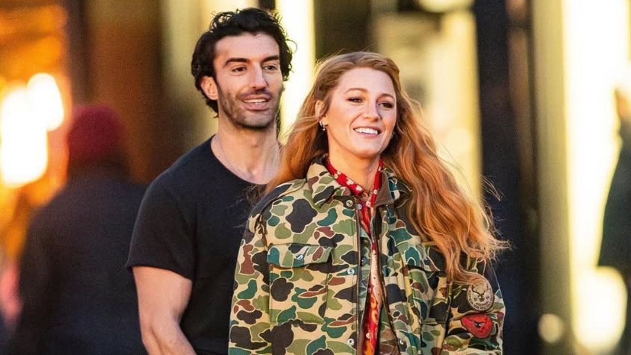 Justin Baldoni e Blake Lively, durante as filmagens da série "É assim que acaba" I Reprodução/Instagram/@justjared
