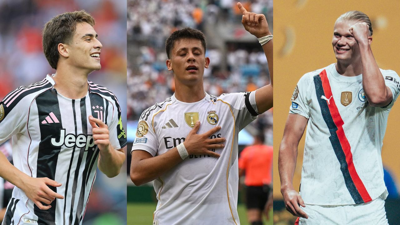 Kenan Yıldız, Arda Güler e Erling Haaland |
Reprodução/Instagram/@juventus/@realmadrid/@mancity