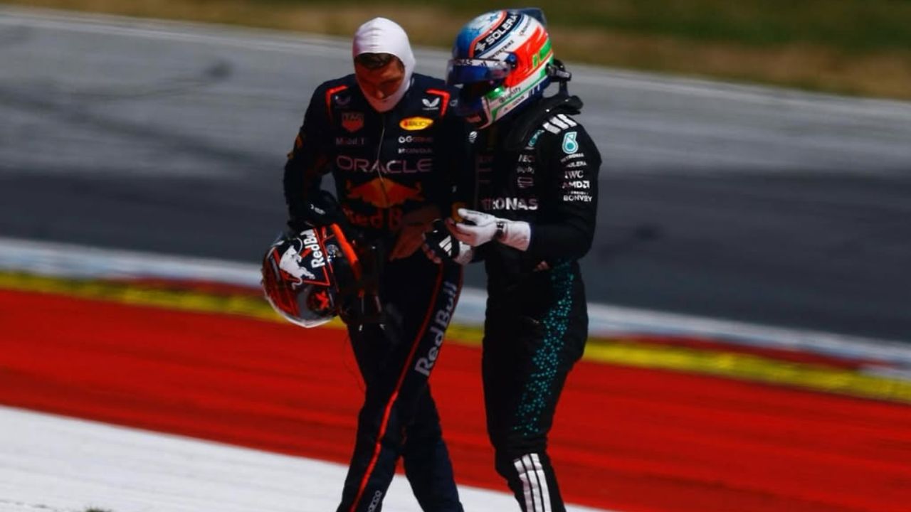 Kimi Antonelli e Max Verstappen no GP da Áustria I Reprodução/Instagram/@f1