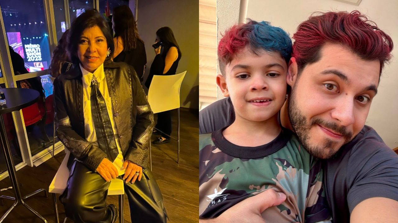 Roberta Miranda, Murilo Huff e filho Léo em fotos do Instagram | Reprodução /Instagram/@robertamiranda/@murilohuff