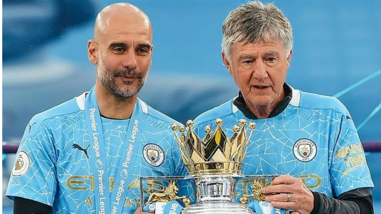 Josef Pep Guardiola (esquerda), técnico do Manchester City | Reprodução /Instagram /@mancity