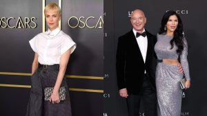 Charlize Theron critica casamento milionário de Jeff Bezos e Lauren Sánchez em evento beneficente