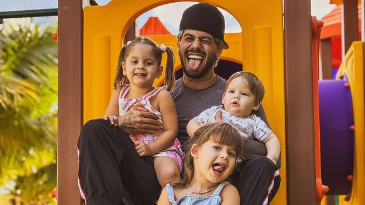 Zé Felipe e filhos Reprodução/Instagram/ @ZeFelipe