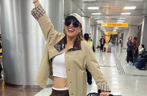 Beatriz Reis embarca para Paris em sua primeira viagem internacional