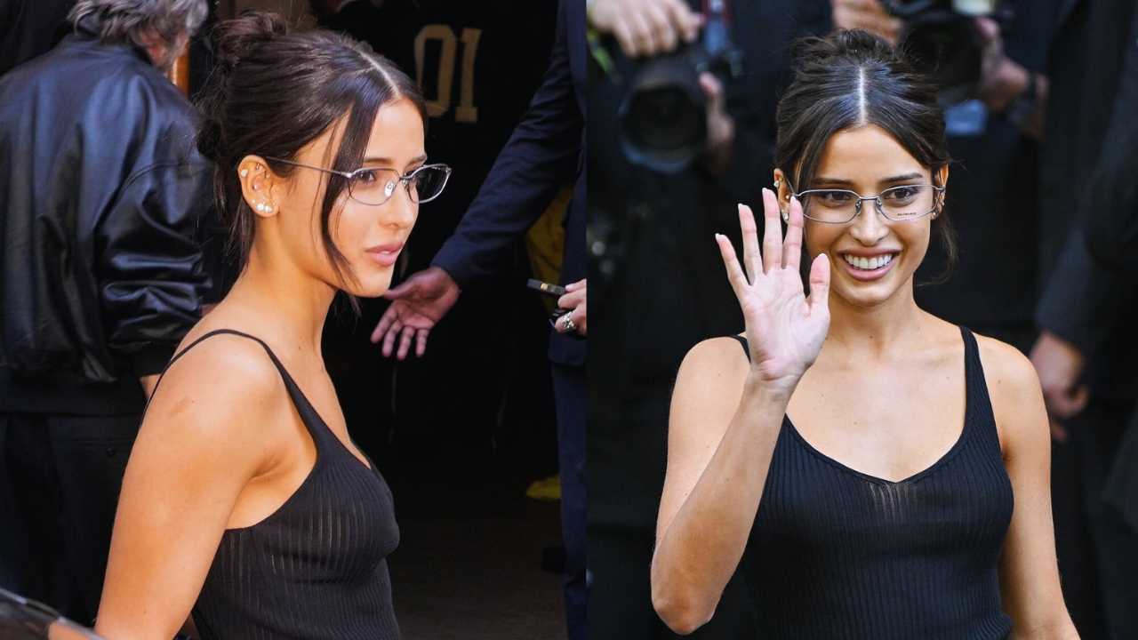 Livia Nunes esbanja simpatia e elegância ao chegar para o desfile da Balenciaga em Paris |  Reprodução / WWD / Stephane Cardinale -Corbis / Getty Images Embed