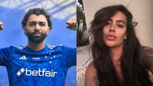 Adesivo em evento na mansão de Gabigol levanta suspeita de gravidez de Rafaella