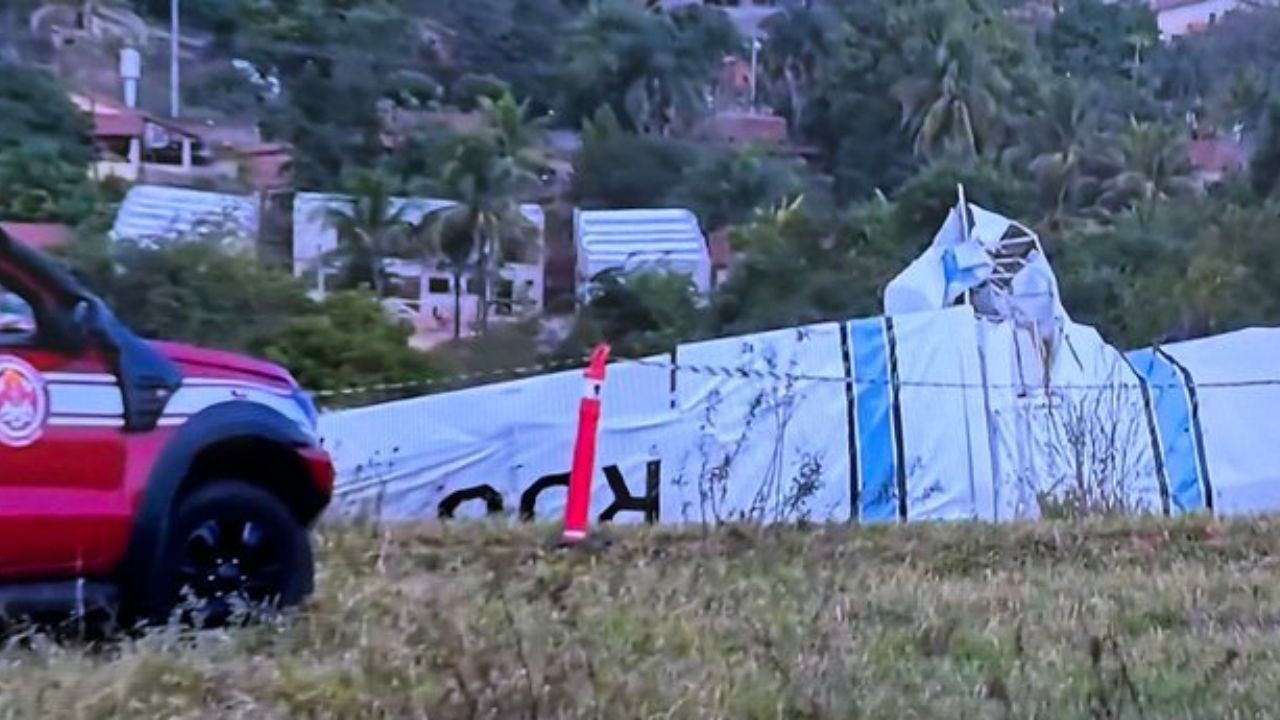 Avião cai em SP | Reprodução/X/@joaquimrib1801