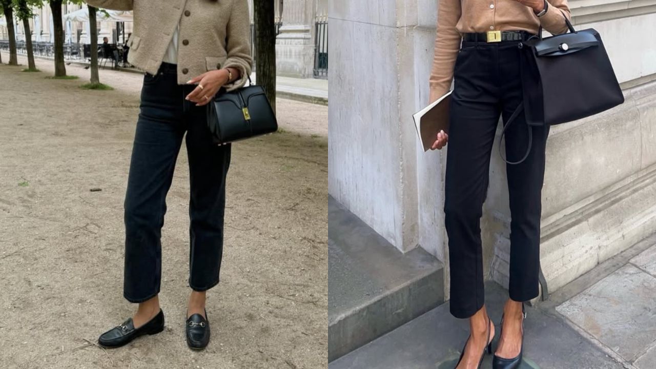 Inspirações de com calça jeans preta 
| reprodução/Instagram/@cocobeautea/@symphonyofsilk