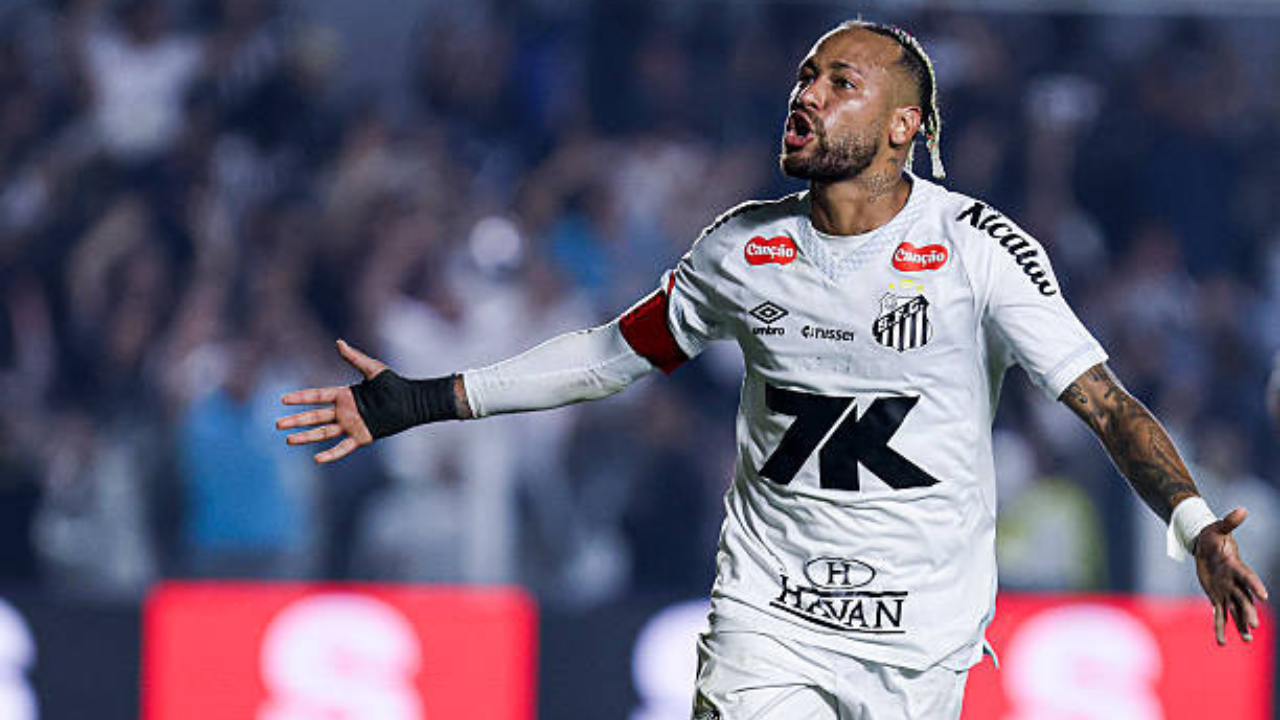 Neymar no jogo do Santos | Reprodução/Getty Images Embed/Ricardo Moreira