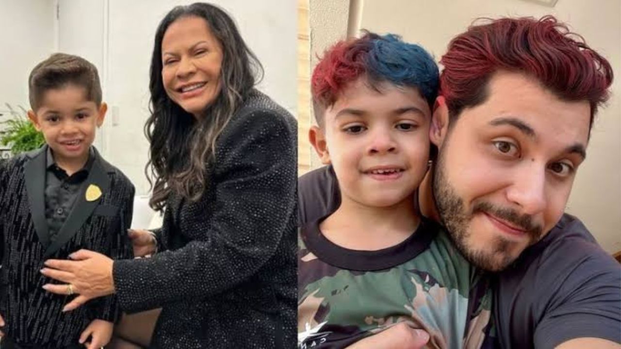 Foto de Murilo Huff e Dona Ruth mostrando o carinho que tem por Léo