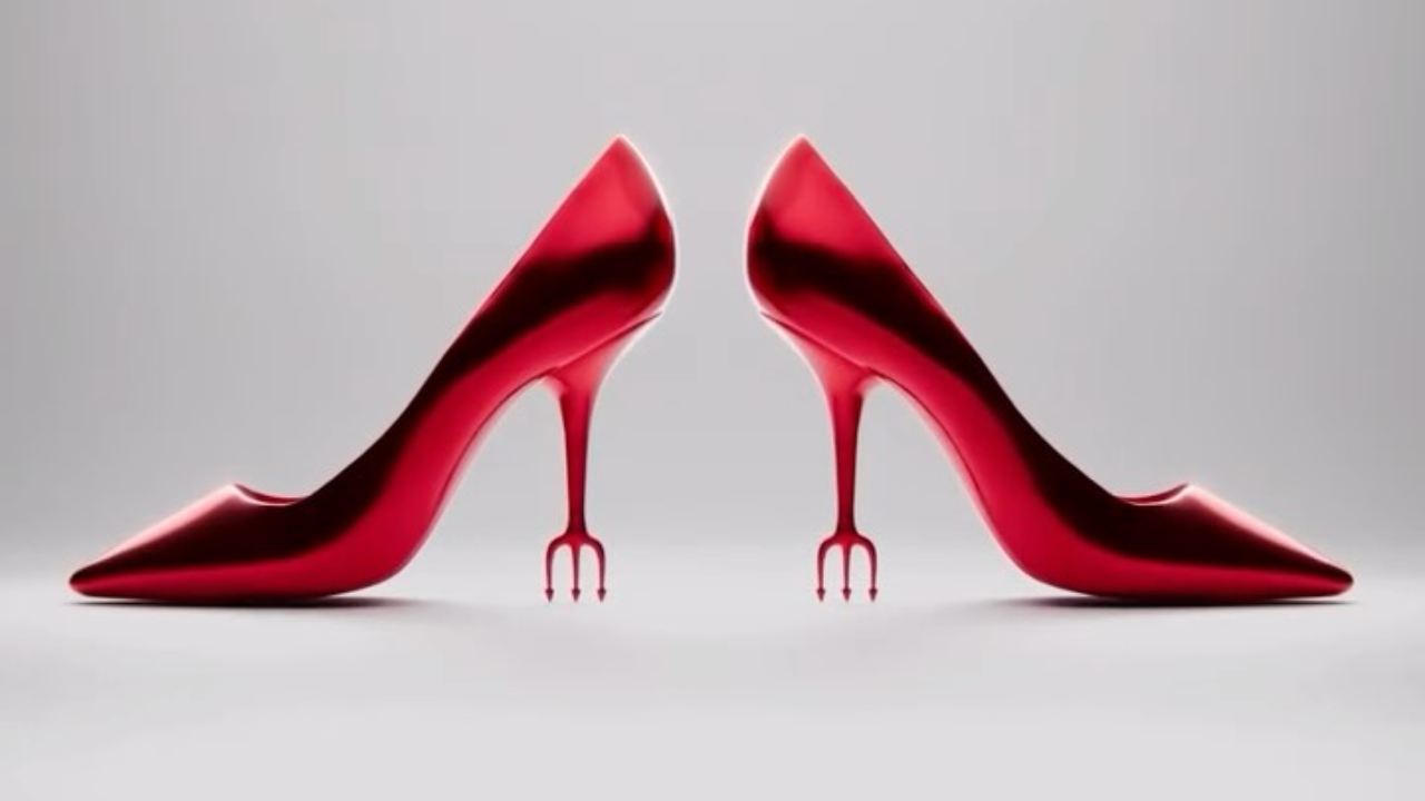 Teaser de O Diabo Veste Prada 2 com os famosos salto-altos vermelhos | Reprodução/Instagram/@20thcenturystudios