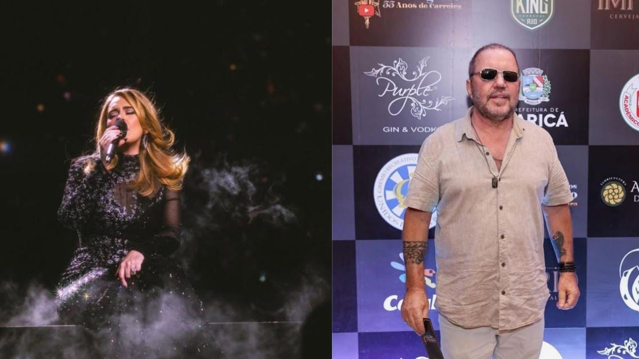 Cantora Adele e o cantor Toninho Geraes | Reprodução/Instagram/@adele/@toninhogeraesoficial