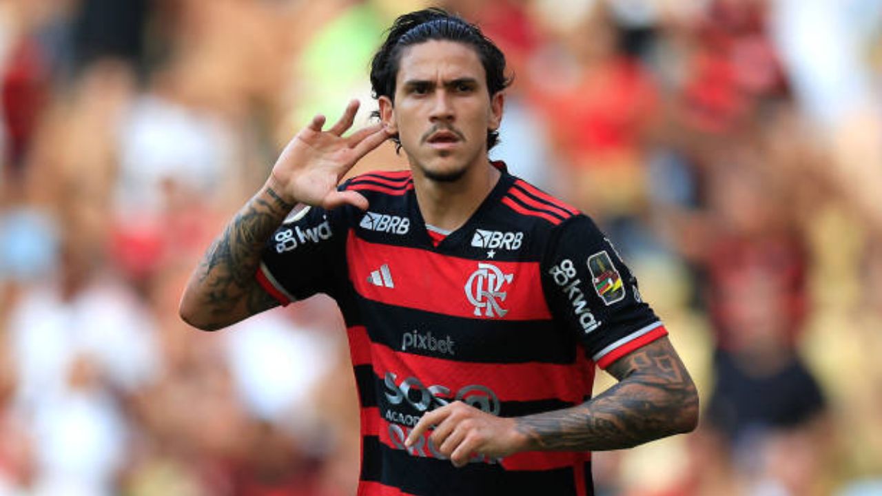 Pedro, atacante do Flamengo | Reprodução/Buda Mendes/Getty Images Embed