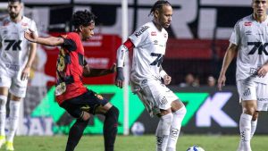 Com um a menos e quase nos acréscimos, Santos arranca empate contra o Sport